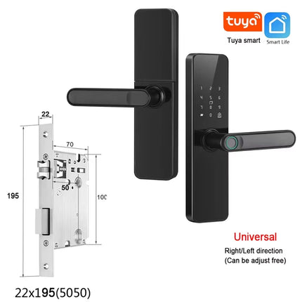 Wifi Smart Lock Smart Life APP Remote Unlock Auto Unlock Fingerprint Door Lock with Built-In Wi-Fi for Front Door