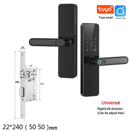 Wifi Smart Lock Smart Life APP Remote Unlock Auto Unlock Fingerprint Door Lock with Built-In Wi-Fi for Front Door