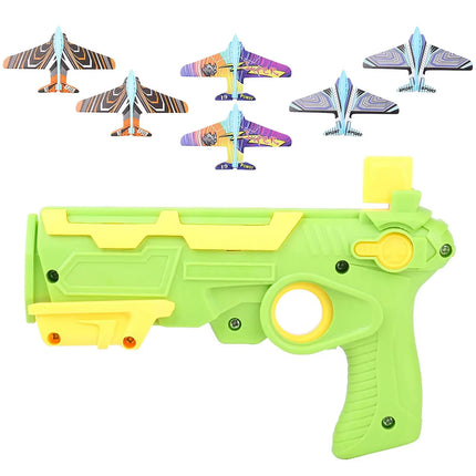 Airplane Launcher Bubble Catapult Toy – Fun Shooting Game with 6 Mini Planes for Kids