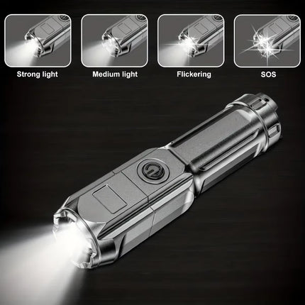 Powerful LED Flashlight – Zoomable, Long-Range!