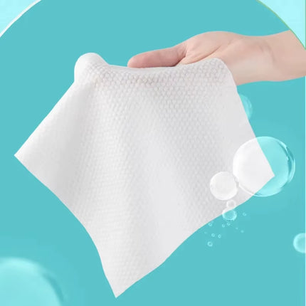 1 Bag Thickened Disposable Face Towel 100Cotton Soft Fabric Travel Cleansing Dry Wet Makeup Remover Pearl Cotton Reusable