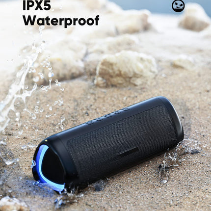 Bluetooth Speaker with HD Sound, Portable Wireless, IPX5 Waterproof, up to 24H Playtime, TWS Pairing, BT5.3, for Home/Party/Outdoor/Beach, Electronic Gadgets, Birthday Gift (Black)