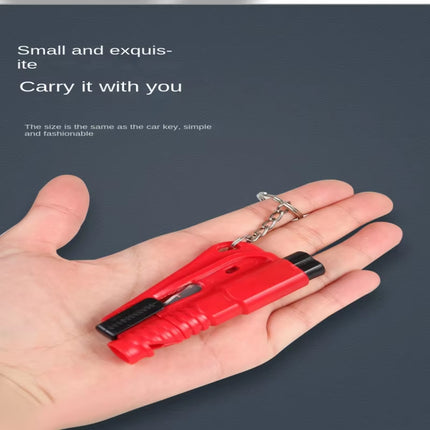 Mini Safety Hammer Car Emergency Rescue Kit Key Chain Knife Life Saving Seat Belt Cutter Window Breaker Glass Emergency Hammer