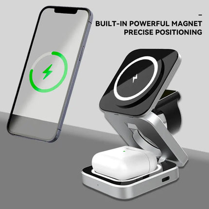 3 in 1 Magnetic Wireless Charger Stand