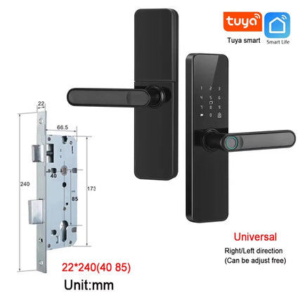 Wifi Smart Lock Smart Life APP Remote Unlock Auto Unlock Fingerprint Door Lock with Built-In Wi-Fi for Front Door