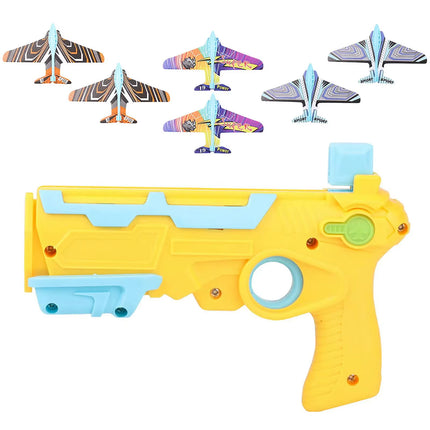 Airplane Launcher Bubble Catapult Toy – Fun Shooting Game with 6 Mini Planes for Kids