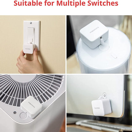 Smart Switch Button Pusher - Bluetooth Fingerbot for Rocker Switch/One-Way Button, Automatic Light Switch, Timer and APP Control, Works with Alexa When Paired with  Hub (White)