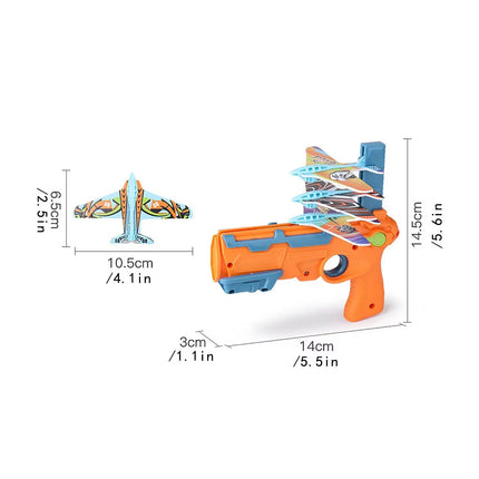 Airplane Launcher Bubble Catapult Toy – Fun Shooting Game with 6 Mini Planes for Kids