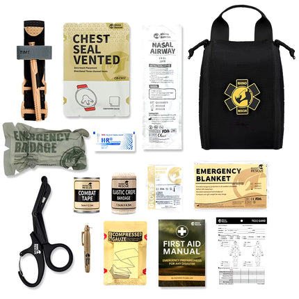 002M First Aid Kit Camping IFAK Pouch with Molle,Survival Pouch for Camping Hiking and Fishing Outdoor Hiking Kit