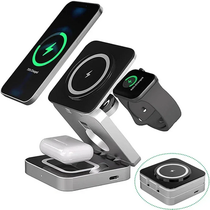 3 in 1 Magnetic Wireless Charger Stand