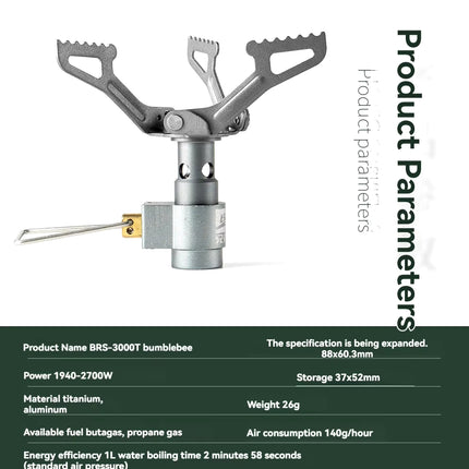 Titanium -3000T Mini Camping Kookbrander - Vouwbaar