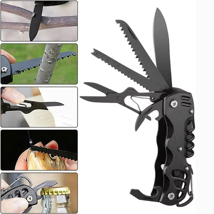 Multifunctional Folding Pocket Knife – Stainless Steel