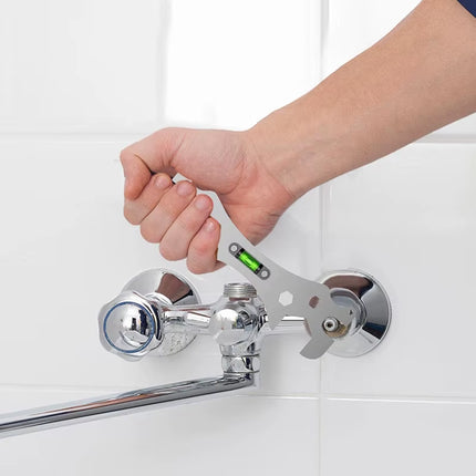 Multifunctional Bend Angle Leveling Wrench for Faucet Repair