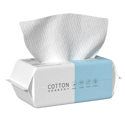 Extra Thick Disposable Cotton Facial Towels - Gentle & Absorbent