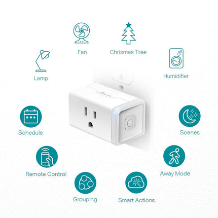 Plug HS103P4, Smart Home Wi-Fi Outlet Works with Alexa, Echo, Google Home & IFTTT, No Hub Required, Remote Control, 15 Amp, UL Certified, 4-Pack, White