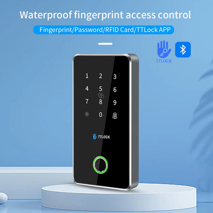 TTLOCK App Smart Lock Access Control Keypad Metal Reader Outdoor Fingerprint NFC Bluetooth Rfid Passcode Card Ip67 Waterproof