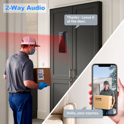 5G 2.4G 1080P Wifi Video Doorbell Dual Band Wireless Home Door Bell Tuya Smart Waterproof APP Remote Intercom Security Camera