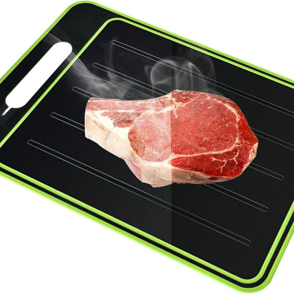 4 in 1 Defrosting Board, 8.27X12.24 Inch Defrosting Tray Double as Cutting Board with Grater, Sharpener, Double Sided Chopping Board for Fast Thaw Meat ＆ Fooddefrosting Board, Defrosting Tray, Cho