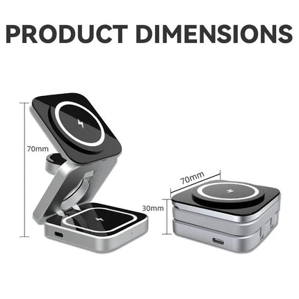 3 in 1 Magnetic Wireless Charger Stand