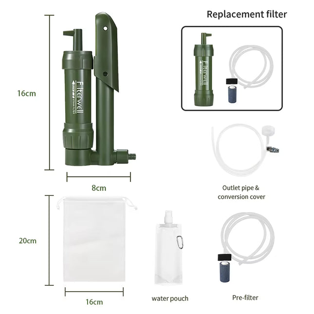 Filterwell Mini Handpomp Waterfilter - Outdoor & Survival