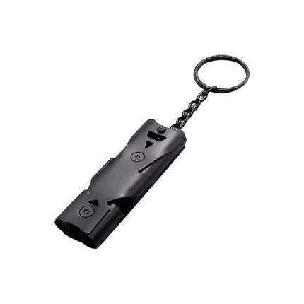 Survival Whistle Double Pipe Burst Sound Whistle Outdoor Help Whistle Stainless Steel Earthquake Disaster Whistle