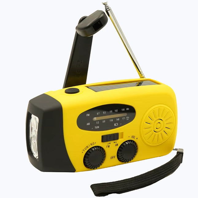 Multifunctionele Solar Hand Crank Radio 2000mAh - Noodkit