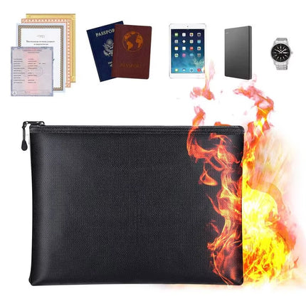 Portable Fireproof Waterproof Document & Cash Pouch – S/M/L Sizes