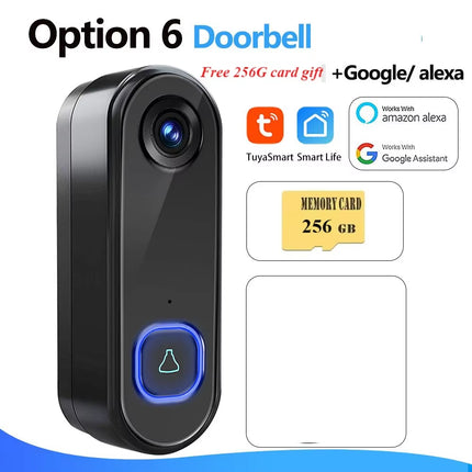 TUYA Video Doorbell Wifi Wireless Outdoor Door Bell Camera AC Power 1080P Video Door Phone Waterproof IP65 Alexa Google Home