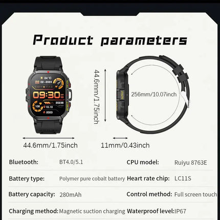 Fashionable Digital Smart Watch, Touch Screen Smart Watch with Health Monitoring, Waterproof Smart Watch for Women & Men