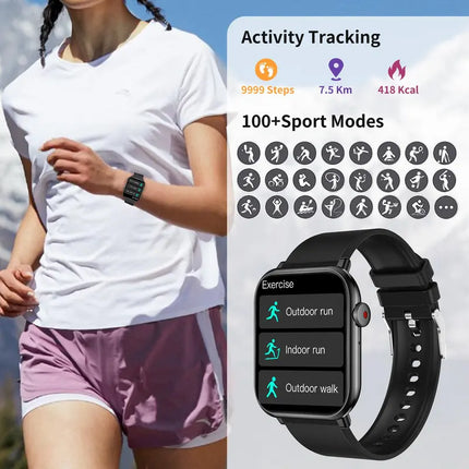 Multifunctional Smart Watch, Fashion Digital Watch with Heart Rate Monitoring & Sleep Tracking, Waterproof Sports Watch for Women & Men, Smart Watch for Men