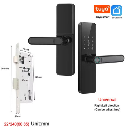 Wifi Smart Lock Smart Life APP Remote Unlock Auto Unlock Fingerprint Door Lock with Built-In Wi-Fi for Front Door