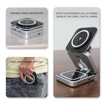 3 in 1 Magnetic Wireless Charger Stand