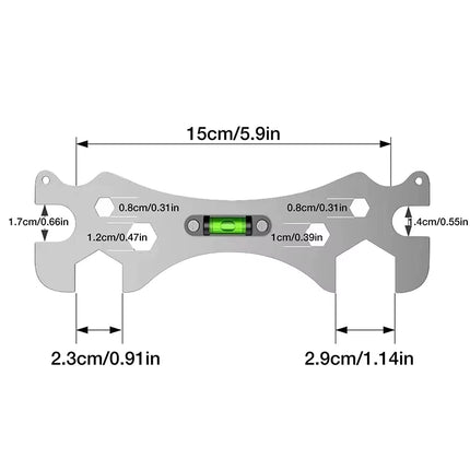 Multifunctional Bend Angle Leveling Wrench for Faucet Repair