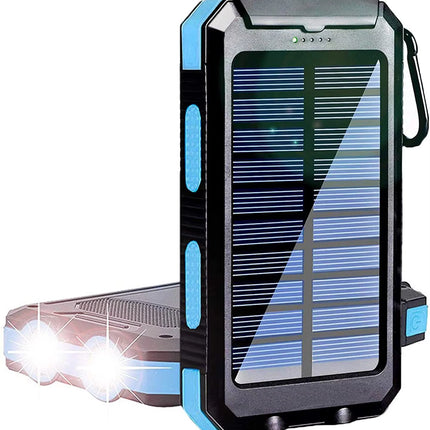 Outdoor Emergency Kit Solar Charger 20000Mah Portable Waterproof Solar Power Bank with LED Flashlights for Adventure Survival