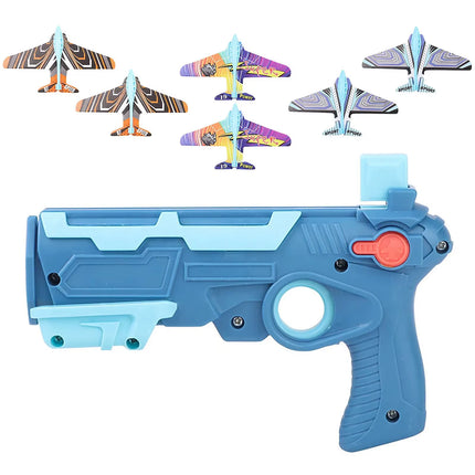 Airplane Launcher Bubble Catapult Toy – Fun Shooting Game with 6 Mini Planes for Kids