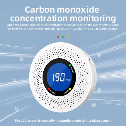 Carbon Monoxide Detector with Screen Display – Battery Powered