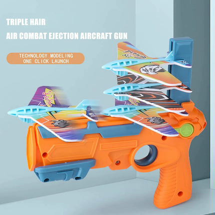 Airplane Launcher Bubble Catapult Toy – Fun Shooting Game with 6 Mini Planes for Kids