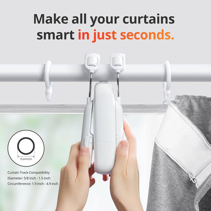 Automatic Curtain Opener - Bluetooth Remote Control Smart Curtain with App/Timer, Upgraded High-Performance Motor, Add Hub to Work with Alexa, Google Home, Homekit (Curtain 3, Rod)